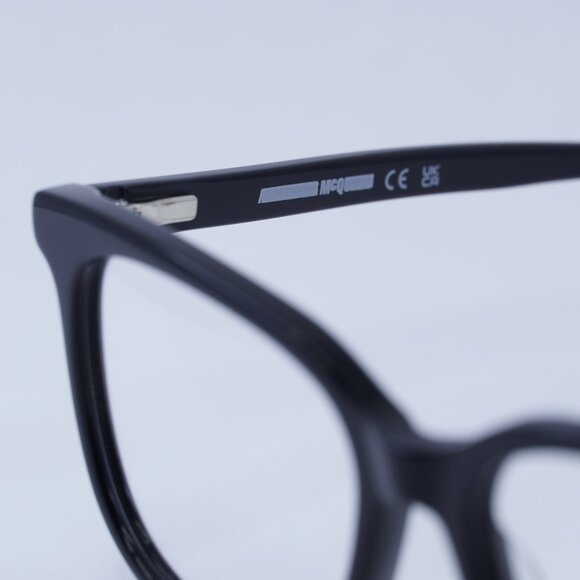 🕶️ New Alexander McQueen MQ0276O 001 Eyeglasses - Black Frame 52mm - Picture 9 of 11